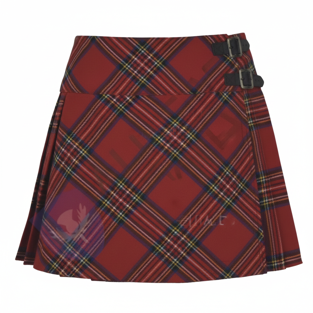 Women's Royal Stewart Tartan Pleated Billie Kilt Skirt - Size 41'' Length 19''