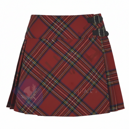 Women's Royal Stewart Tartan Pleated Billie Kilt Skirt - Size 41'' Length 19''