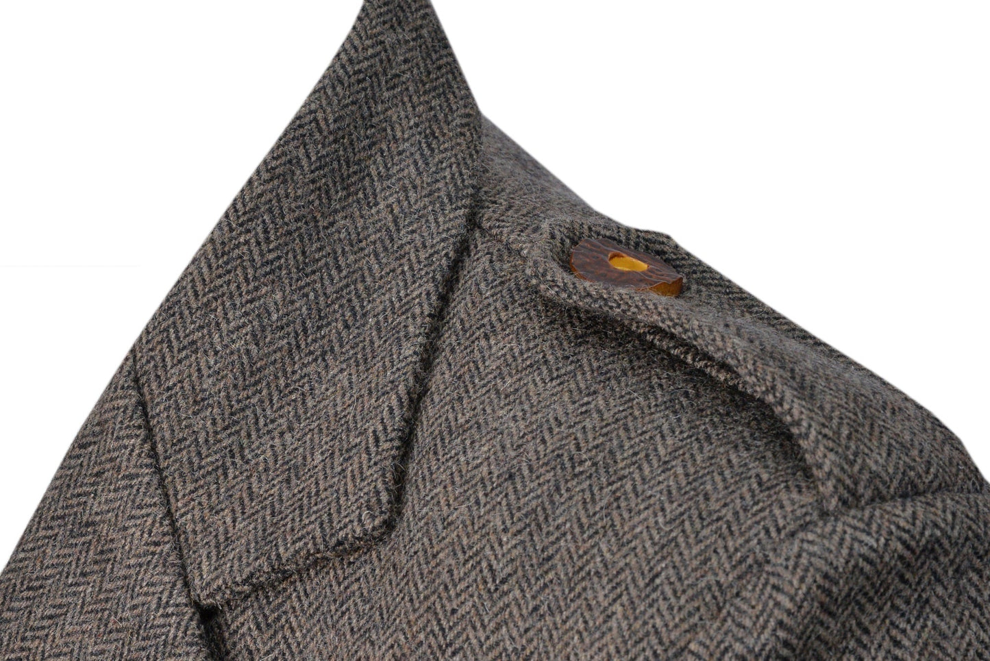Scottish Brown Tweed Argyle Kilt Jacket With Waistcoat/Vest - Sizes 36"- 54"