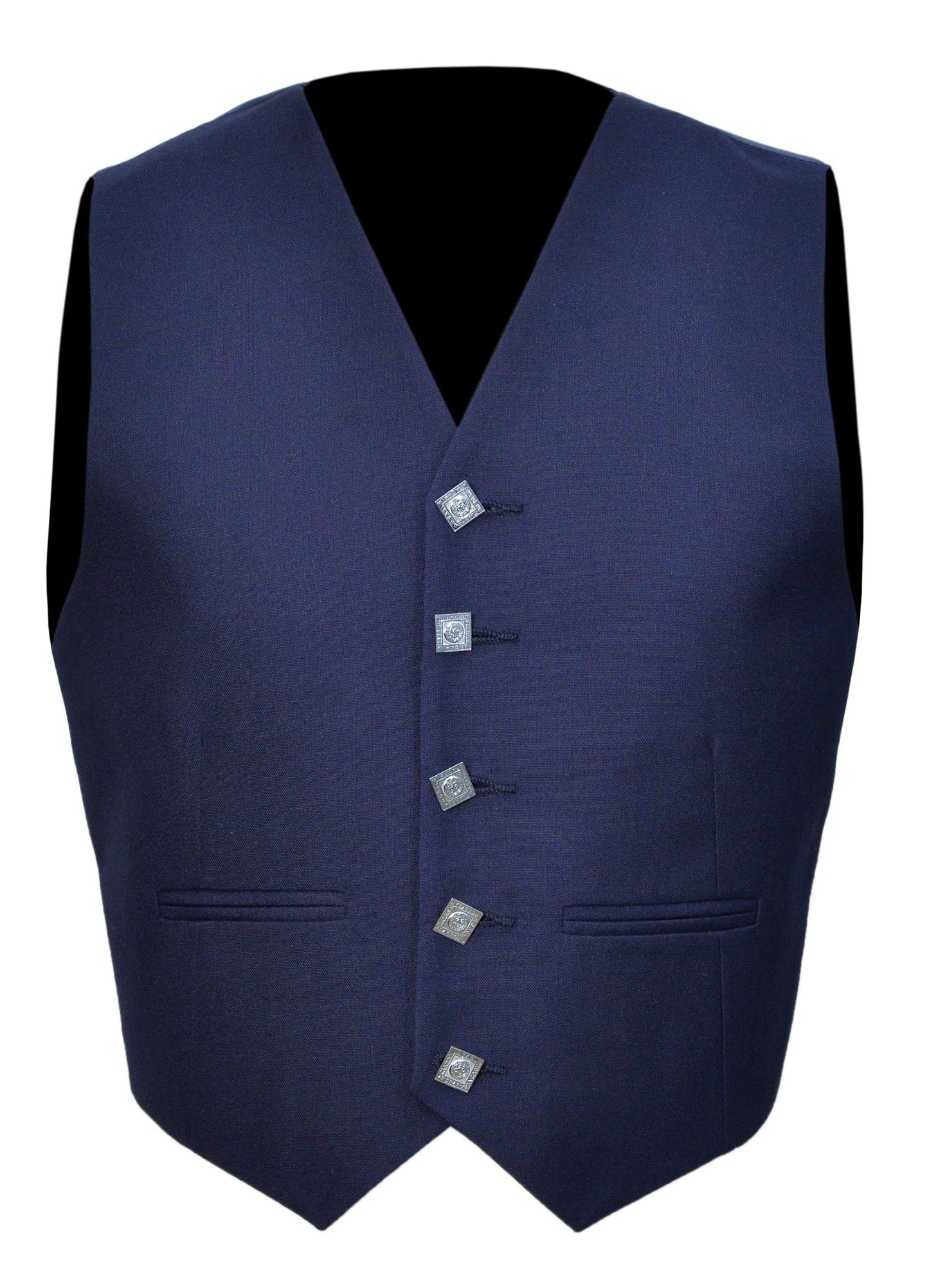 Scottish Blue Argyle Kilt Jacket With Waistcoat/Vest - Sizes 36"- 54"