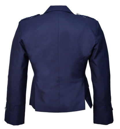 Scottish Blue Argyle Kilt Jacket With Waistcoat/Vest - Sizes 36"- 54"