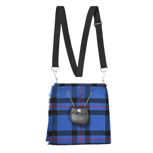 Traditional Scottish Women Tartan Bag Pleated Crossbody Purse - Adjustable Straps, Zip Closure Elliot Modern Tartan