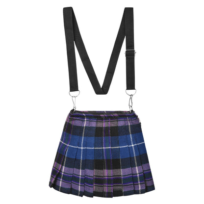 Traditional Scottish Women Tartan Bag Pleated Crossbody Purse - Adjustable Straps, Zip Closure Pride of Scotland Tartan