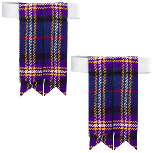 Scottish Tartan Kilt Flashes with Elastic Adjusters Masonic