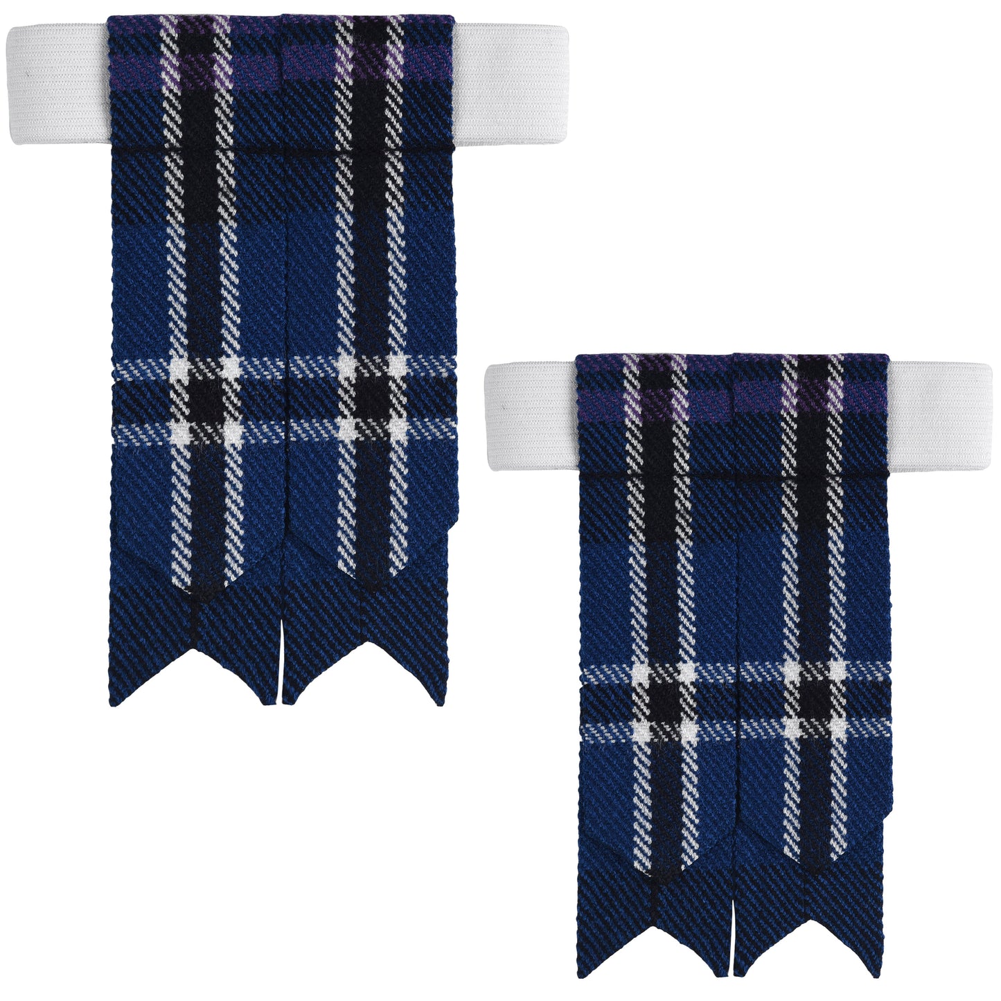 Scottish Tartan Kilt Flashes with Elastic Adjusters Scottish Heritage