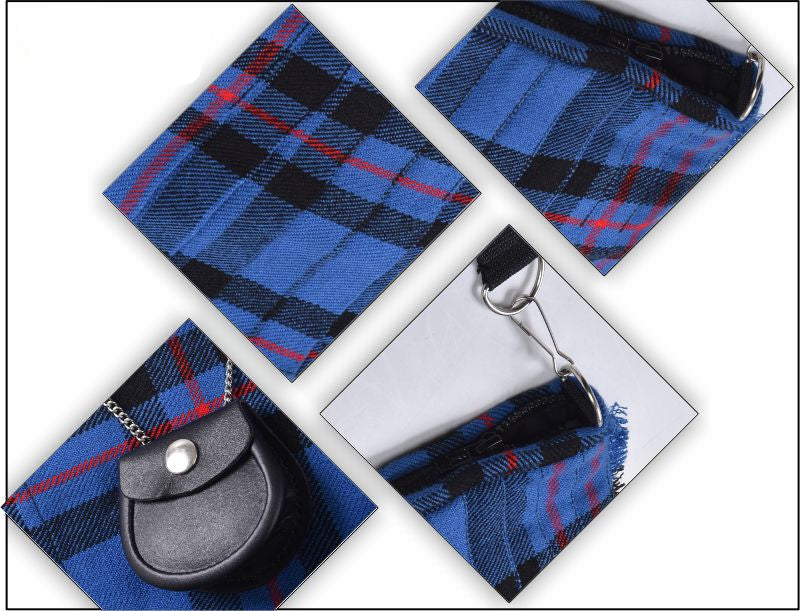 Traditional Scottish Women Tartan Bag Pleated Crossbody Purse - Adjustable Straps, Zip Closure Elliot Modern Tartan